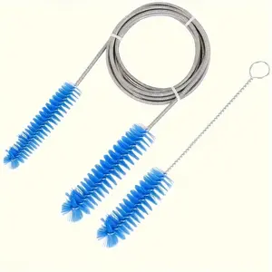 Tube cleaning brush set, tube brush, portable brush set, suitable for most odorless solid accessories of mask tubes.