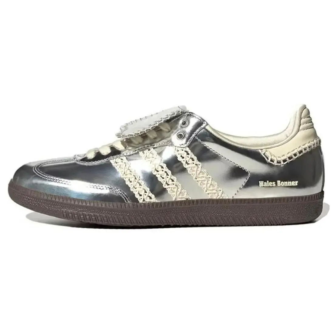 Adidas Wales Bonner X Samba Silver Metallic' Durable Low Top Skate Shoes Unisex IG8181