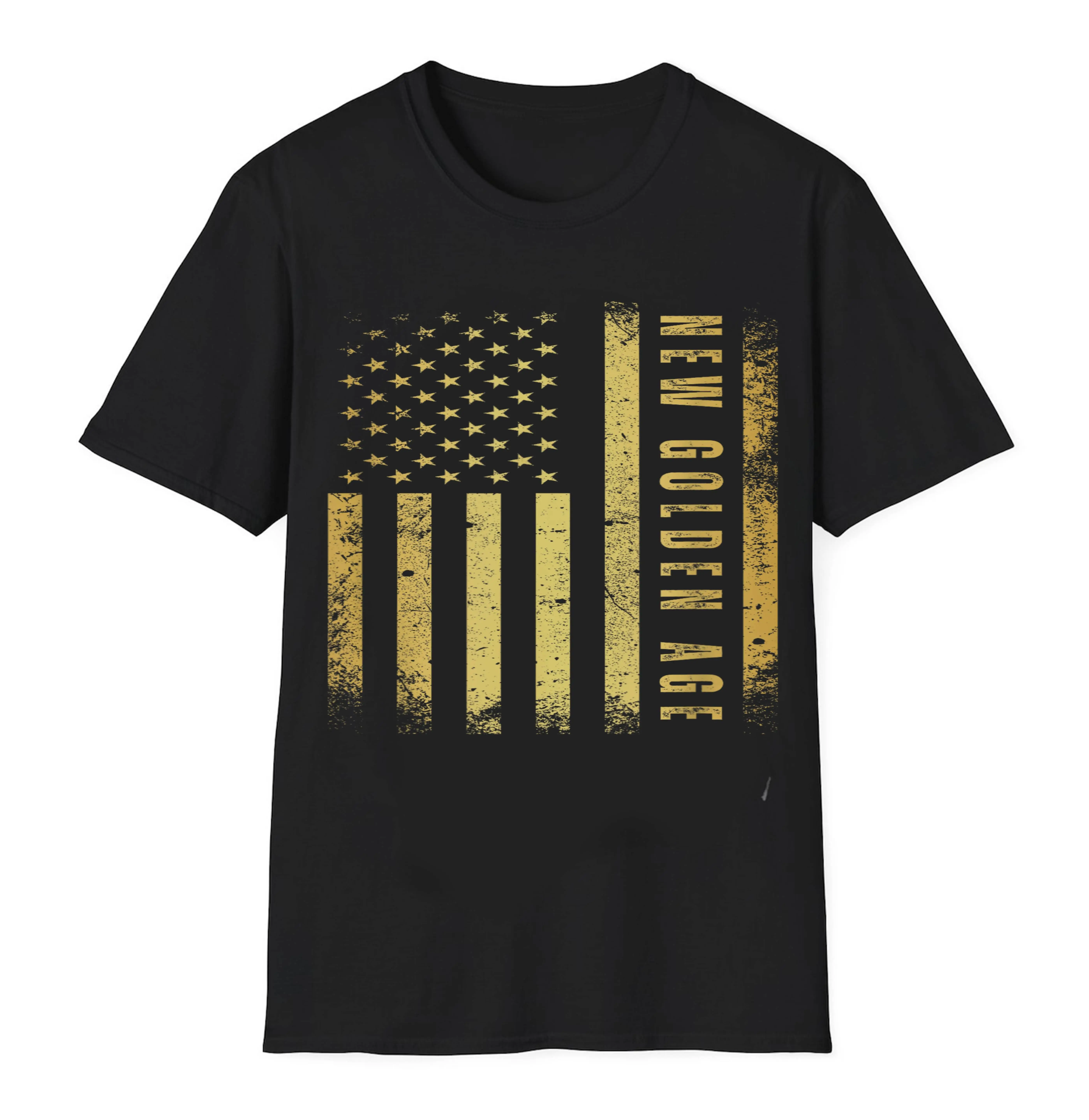 America's New Golden Age Golden Color USA Flag Trump President Inauguration Day 2025 Unisex T-Shirt Gift for Men and Women