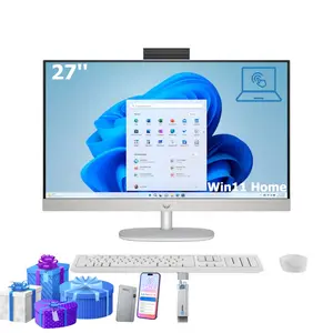 HP 27" FHD Touch All-in-One PC, Intel Core Ultra 7 155U, 32GB RAM, 1TB SSD, Adjustable Height, Shell White, Windows 11 Home, Bundle Accessory