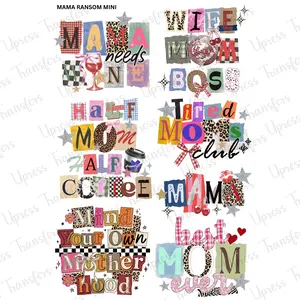 Mama Ransom Mini DTF Transfer Gang Sheet 24.5" wide x 36" long. Direct To Film Mini Gang Sheet