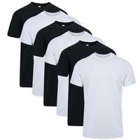(6-Pack) Black x 3 - White x 3