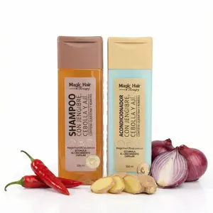 Magic Hair KIT (2 PACK) Magic Hair Shampoo de cebollla con aji y Magic Hair Acondicionador con cebolla jengibre y aji