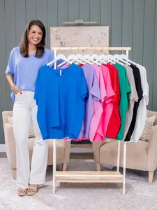 Zenana Woven Airflow V Neck Top | S - 3XL