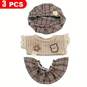 3-piece LABUBU clothing, autumn and winter doll clothing set, handcrafted doll accessories. Backpack pendant decoration is the perfect birthday gift and a festive surprise for children and doll collectors. This product does not include dolls.