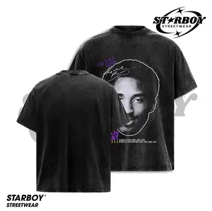 Starboy blackk MAmaa  Graphic Tee - Acid Wash Basketball Vintage Shirt - Premium Heavyweight Boxy Fit Clothes Cotton Menswear T-Shirt Oversized