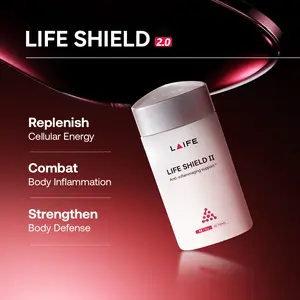 Laife SHIELD 2.0 NAD+ Advanced – NR + PQQ with Curcumin, Hesperidin, Naringin & Black Pepper – Supplement for Cellular Energy & Immune Support – Anti-Inflammaging Formula – 60 Capsules (30 Day Supply)