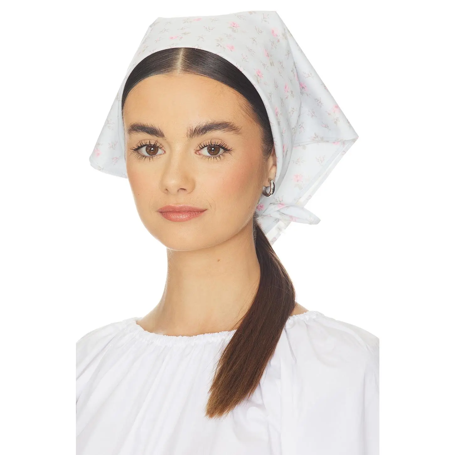 LoveShackFancy Clem Head Scarf in Chapparal Blue