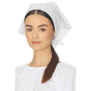 LoveShackFancy Clem Head Scarf in Chapparal Blue