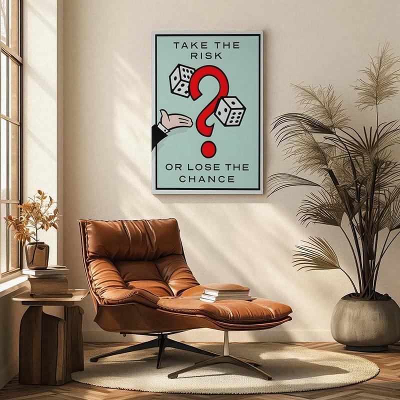 Classic Cartoon Graffiti Canvas Painting "ALECO Monopoly" - Timeless Money Poster for Home, Living Room, Office Wall Decor - Eco-Friendly, Fade-Resistant, UV-Protected Artistic Decoration