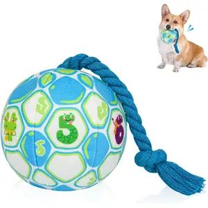 Toys for Small Dogs, Interactive  Toys Squeaky  Ball Toys Rope Plush Toys Soft Stuffed  Toys   Toys Puppy Toys to Keep Them Busy for Small Medium Breed- 4 Inch (Blue)