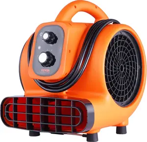 Air Mover, 1/4 HP 1000 CFM Carpet Dryer for Cooling and Ventilating, Portable Floor Blower Fan with 4 Blowing Angles and Time Function, for Janitorial, Home, Commercial Use