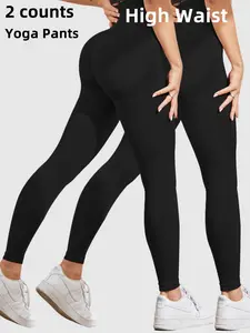 Women's Seamless High Waist Tummy Control Shaping Leggings, High Elasticity Stretchy High Waist Fitness Pants for Summer Yoga, Must-Have Sportswear for Gym Workouts, High Waisted Leggings