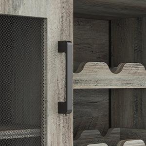 GARVEE Industrial Corner Wine Cabinet, Removable Rack & Glass Holder