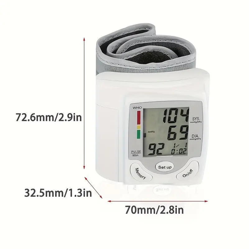 AutomaticWristBloodPressureMonitorwithLargeLCDScreen-AdjustableCuff,PulseRateDetection,IrregularHeartbeatAlert,Battery-Powered(BatteriesNotIncluded),SafeforAdults,36VorLower,CK-101S,HealthMonitoringDevice|UserfriendlyDe AutomaticWristBloodPressureMonitorwithLargeLCDScreen-AdjustableCuff,PulseRateDetection,IrregularHeartbeatAlert,Battery-Powered(BatteriesNotIncluded),SafeforAdults,36VorLower,CK-101S,HealthMonitoringDevice|UserfriendlyDe