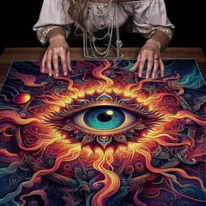 1 piece 2D flat Tarot card tablecloth (only the tablecloth), exquisite pattern divination tablecloth, suitable for meditation, social games, home decoration and outdoor festival activities