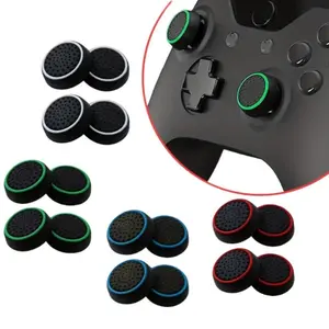 4PCS Non-slip Silicone Analog Joystick Thumbstick Thumb Stick Grip Caps Cases for PS3 PS4 PS5 Xbox 360 Xbox One Controller Game Console Accessories