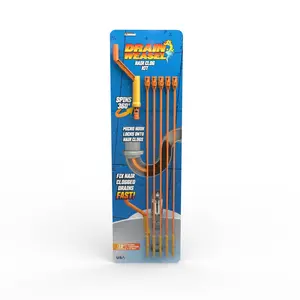 FlexiSnake Drain Weasel Hair Clog Remover Tool for Bathroom and Bathtub Cleaning, 18-inch, Made in USA