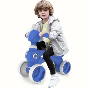 Sliding walker suitable for boys and girls over 3 years old, riding toy bicycles, pedal free baby 4-wheel bicycles, baby's first bicycle birthday gif