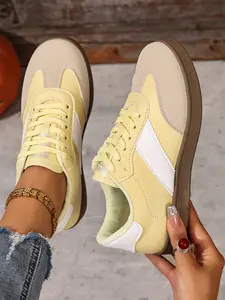 Dual-Color Option German Training Shoes, Minimalist Trendy Style, Soft Sole Comfort, Middle School Campus Daily Sports Shoes