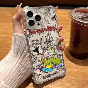 Cartoon E-Ed Edd N Eddy Protective Phone Case Suitable for iPhone 17 16e 16 15 14 13 12 11 Mini Pro Max Air X XR XSMAX 8 7 Plus Anti Fall Shockproof Transparent Soft Back Cover Accessories