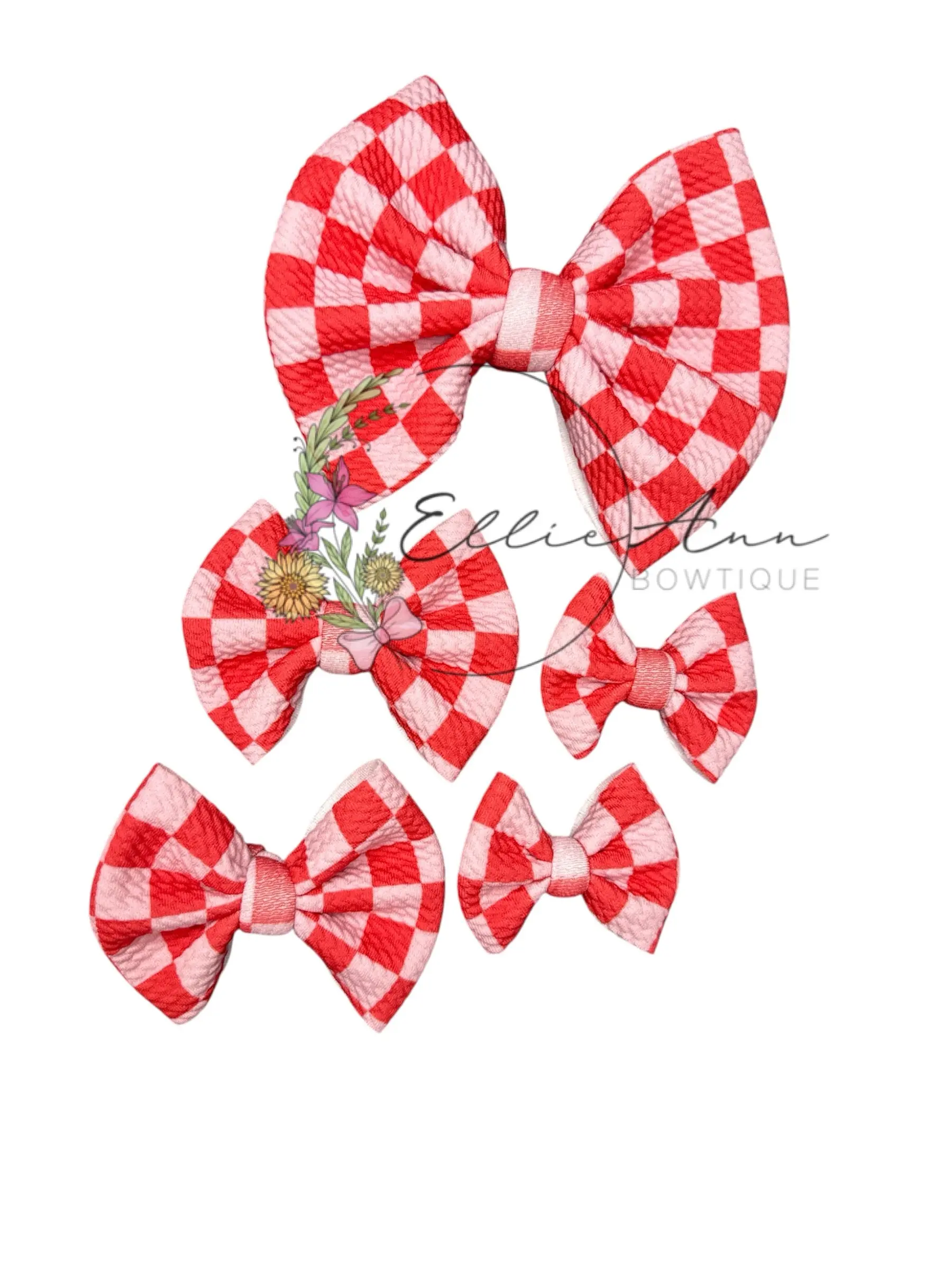 Pink fabric bows