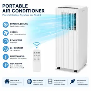 14000 BTU Portable Air Conditioner, 3-in-1 Cooling Fan Dehumidifier, Ultra Quiet 45dB, Auto Swing, Remote & 24H Timer, Portable AC Unit for Rooms Up to 700 Sq.Ft