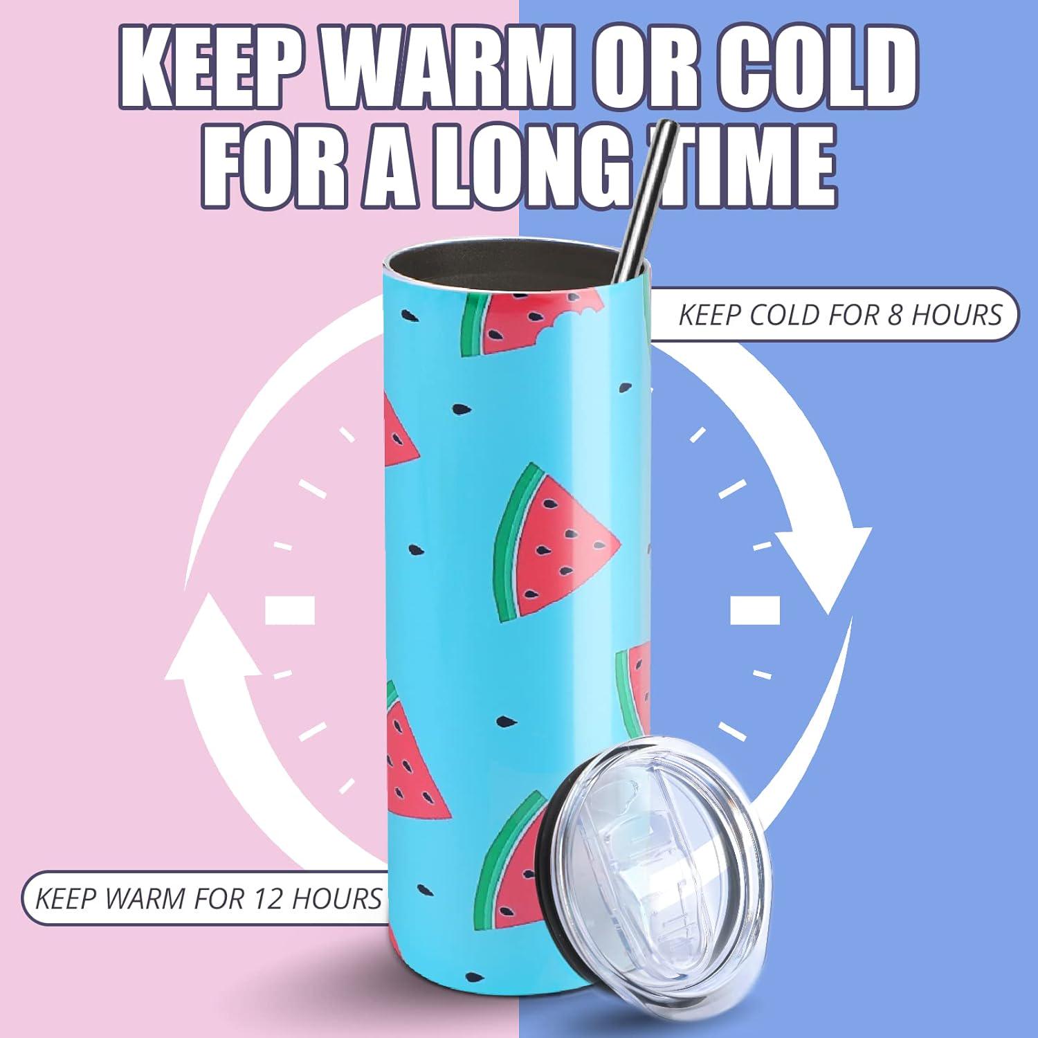 HTVRONT 8 Pack 20 OZ Sublimation Tumbler Blanks Skinny Straight in Bulk, Stainless Steel Insulated Sublimation Tumbler