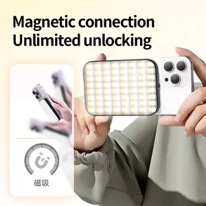 128 Leds Portable Magnetic Selfie Light Rechargeable 3 Modes Fill Light With Clip And Magnetic Ring For Video Conference Lighting