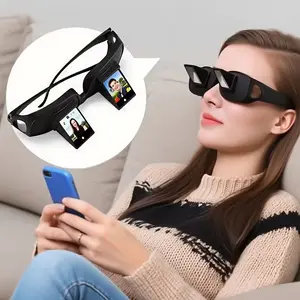 Lazy Person Glasses, Durable Unisex Universal Fit Eyewear, Side-Lying TV Viewing Prism Technology Glasses, Adjustable Angle 90 Degrees, Suitable for Home Relaxation