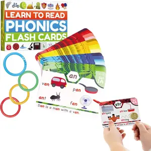 Phonetic Identifier Cards for Early Education Color Coded Learning for Children Aged 4 to 8 Covers Letter Pronunciation Word Blending Educational Tool