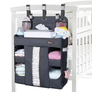 HHZ XL Hanging Diaper Caddy Organizer Sturdy and Durable Baby Organizer  Diaper Stacker for Changing Table Crib Playard or Wall & Nursery Organization