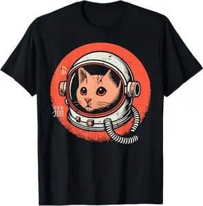 Cat Astronaut Spacecat Kitten Kitty Space Men Women Kids T-Shirt
