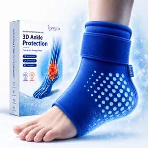 Icyvera Ankle Cold Compression Ice Pack Wrap with Adjustable Secure Strap, Extra Gel for Longer-Lasting Cold/Warm Comfort, Reusable 360° Ankle-Heel Compression for Sports, Everyday Recovery, Cold Compression Ice Packs, Ice Packs