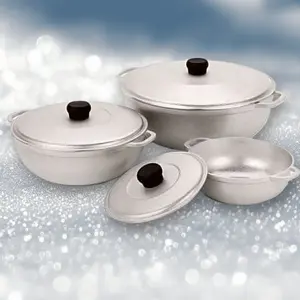 3-Piece Cast Aluminum Cookware Set, Efficient Cooking, Durable And Practical Thermal