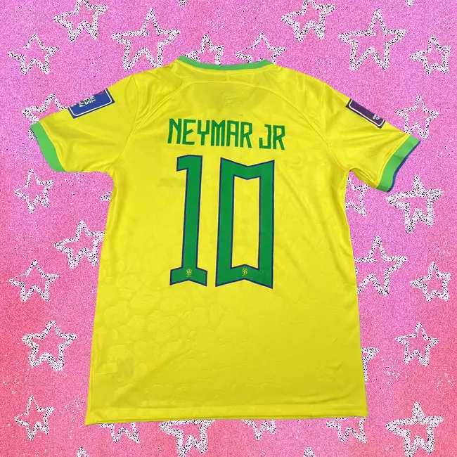 2022 Brazil Home Away Yellow Short Sleeve 10 Neymar Soccer  Jersey