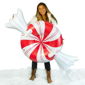 Peppermint Candy Inflatable Snow Sled 42 inch by SnowCandy