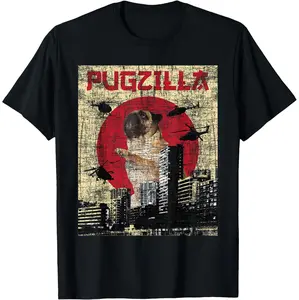 Pugzilla The Ultimate Dog Lover Puppy Trainer And Pet Breeder T-Shirt Design