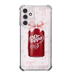 Durable Dr Pepper Lover Coquetee Aesthetic Clear Soft Phone Cases Compatible With SAMSUNG GALAXY A14 A15 A16 A25 A26 A34 A35 A36 A53 A54 A55 A56 4G 5G Transparent Tough High-quality Gift Shockproof Full Protection Anti-Drop Phone Cases Shell Cover