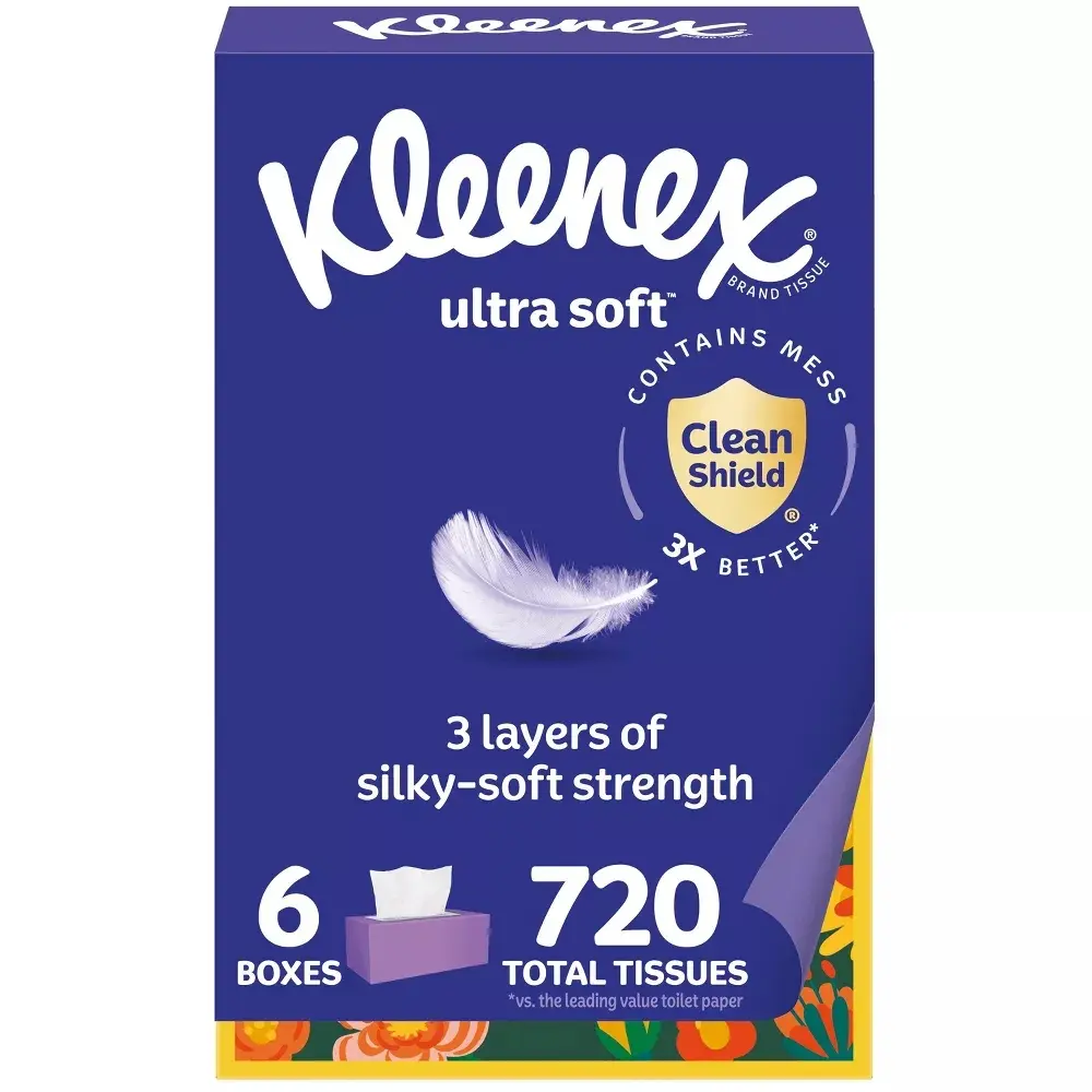Kleenex Ultra Soft 3-Ply Facial Tissue