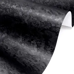 Black Forged Brushed Carbon Fiber Vinyl Wrap (1ft x 5ft)