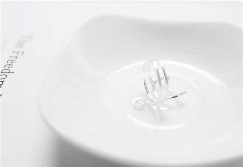 S925 Silver Personalized Winding Brushed Cute Cat Ring