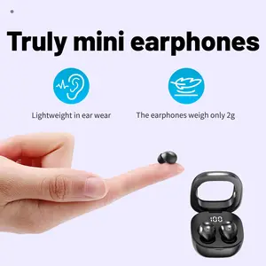 Ultra small sleep wireless earphones, invisible in ear mini wireless earphones, HIFI high sound quality, noise cancelling binaural communication earphones, touch operation, suitable for gifting to objects Earbud Electronic Usb Silicone Portable