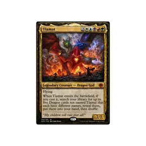 Tiamat 3D Textured Metal Card | Magic The Gathering Collectible Display | MTG Metal Card