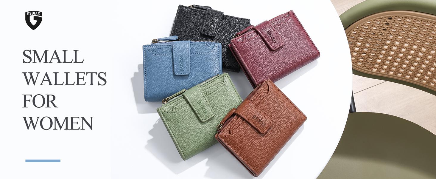 GSOIAX Women RFID Credit Card Holder. Made of genuine leather with a coin pocket, it's perfect for daily use, school, thoughtful gift for Mother's Day or Girlfriend. GSOIAX Women RFID Credit Card Holder. Made of genuine leather with a coin pocket, it's perfect for daily use, school, thoughtful gift for Mother's Day or Girlfriend.