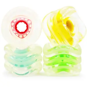 SHARK WHEEL 72MM, 78A DNA - CLEAR WITH MULTI COLOR HUB