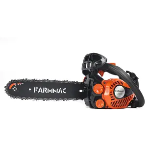 FARMMAC 12 Inch Top Handle Gas Chainsaw 2-Stroke 25cc Lightweight Chain Saw for Wood Cutting and Tree Trimming 1KW Power 12000RPM