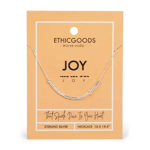 JOY | Morse Code Classic Gold Beaded Necklace