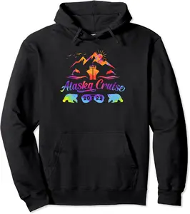 Alaska Cruise 2022 Family Friends and Group Matching Tie Dye Pullover Hoodie - Gabriellef Shop 53B0B9KFPGSQ