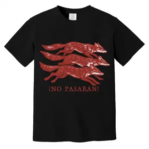 No Pasaran Fox T-Shirt | Anti Fascism Graphic Tee | Socialist Protest Shirt | Antifa Animal Top | Political Activist Gift | Resistance Rally Tee